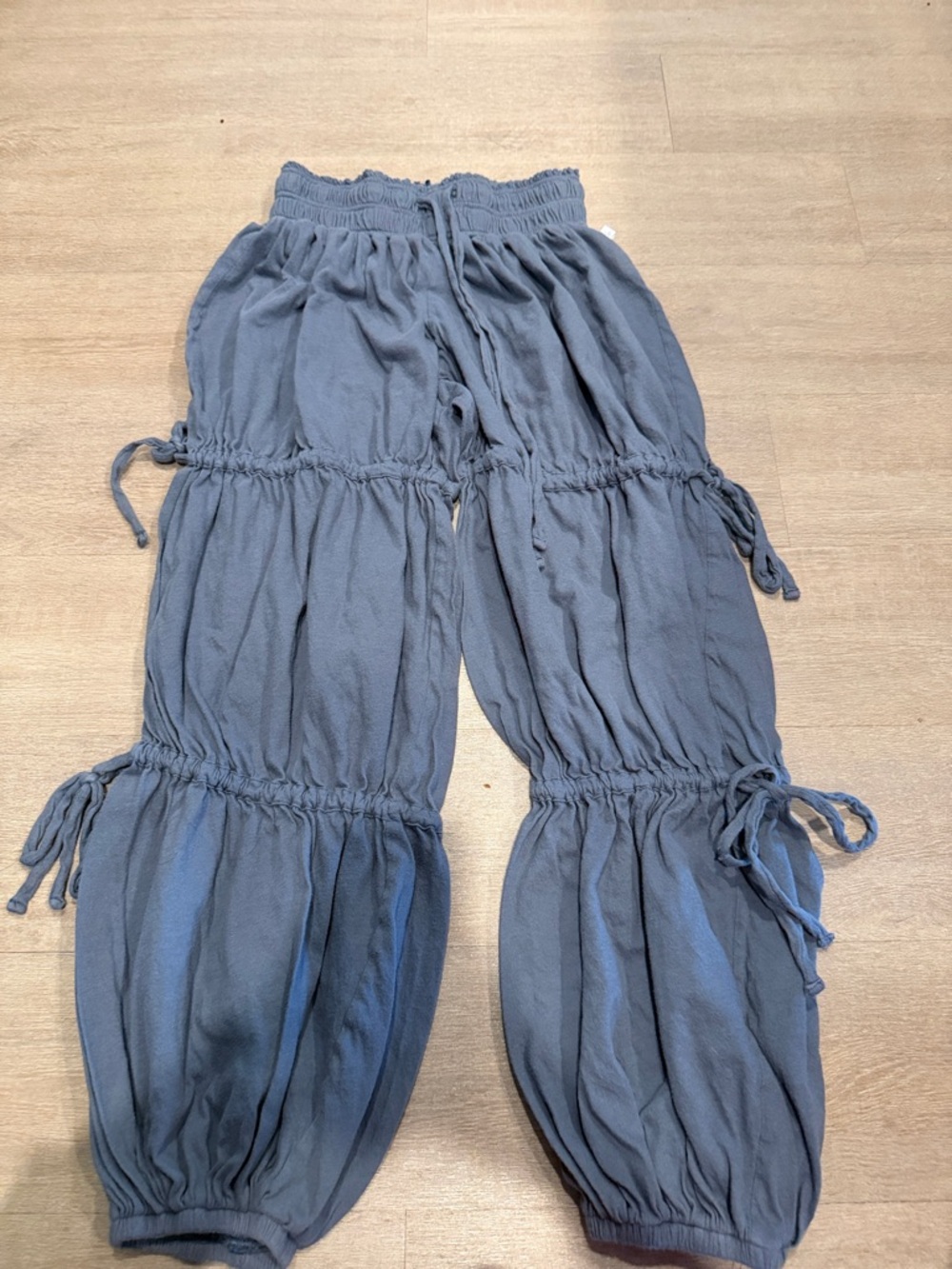 SO CUTE!! Urban Outfitters Out From Under Slate Blue BoHo Pants- Size Small - Picture 3 of 6